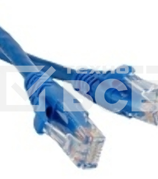 Патч-корд TWT UTP кат.5e, с заливными колпачками, 2.0 м, синий
