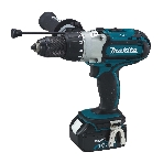 Дрель Makita DHP451RFE Дрель ак(уд),{18В,2х3Ач Li-ion,БЗП-13мм,0-300\0-600\0-1700об\м,80\40Нм,2.2кг,чем,подсветка}, фото 1