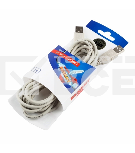 Шнур шт. USB-А - шт. USB-A 3M Rexant