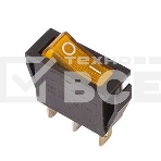 Выключатель клавишный 250V 15А (3с) ON-OFF желтый  с подсветкой  Rexant, фото4