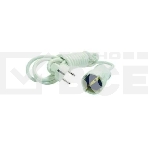 Удлинитель MAKEL 10005 1 гн 3 м с\з бел., фото 1