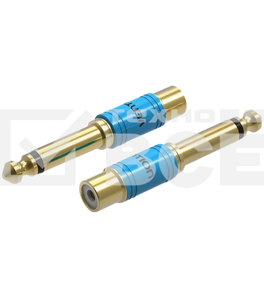 Переходник Vention jack 6.35 mm M/RCA F