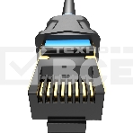 Патч-корд удлинитель Vention прямой SSTP cat.6, RJ45 - 3м. Черный, фото2
