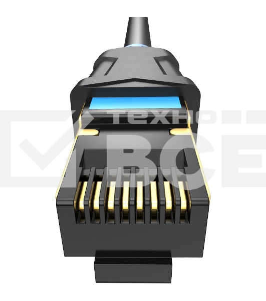 Патч-корд удлинитель Vention прямой SSTP cat.6, RJ45 - 3м. Черный