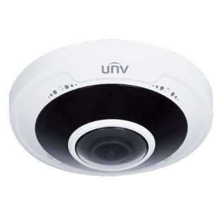 Видеокамера Uniview Fisheye IP видеокамера антивандальная 1/2.8' 5 Мп КМОП @ 30 к/с, ИК-подсветка до 10м., 0.01 Лк @F2.0, объектив 1.4 мм, WDR, 2D/3D DNR, Ultra 265, H.265, H.264, MJPEG, 3 потока, 2 (