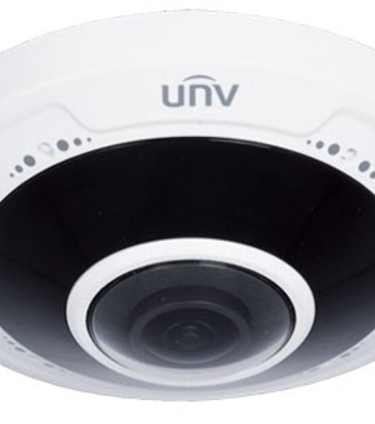 Видеокамера Uniview Fisheye IP видеокамера антивандальная 1/2.8' 5 Мп КМОП @ 30 к/с, ИК-подсветка до 10м., 0.01 Лк @F2.0, объектив 1.4 мм, WDR, 2D/3D DNR, Ultra 265, H.265, H.264, MJPEG, 3 потока, 2 (