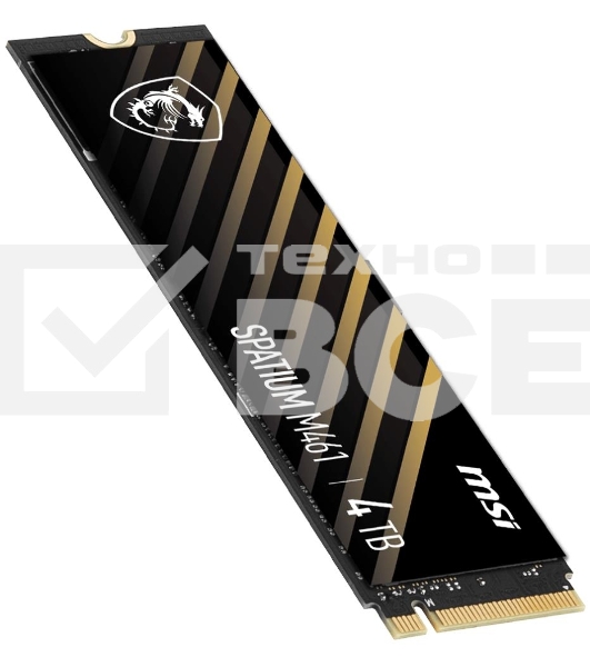 Накопитель SSD MSI M461, 4TB, PCIe 4.0 x4, M.2 2280, NVMe, R/W 5000/4200