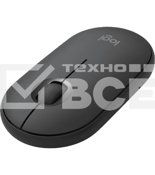 Мышь беспроводная Logitech Pebble M350 графитовый, 1000 dpi, радиоканал, Bluetooth, USB, кнопки - 3