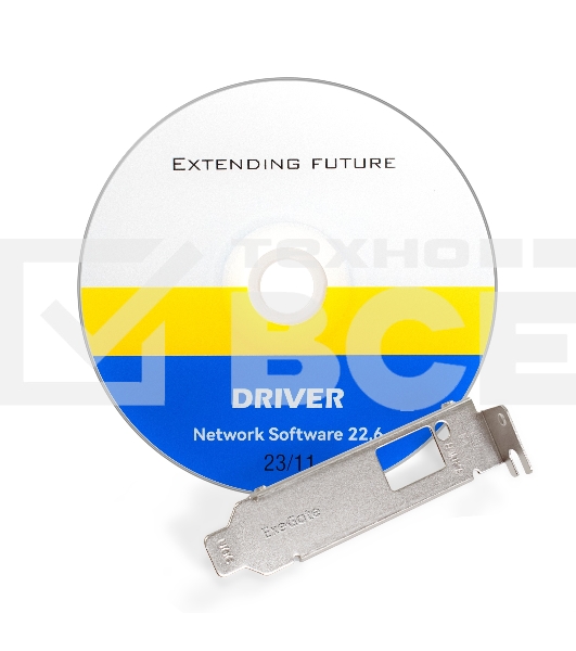 Сетевой адаптер ExeGate EXE-X520-DA1 (PCI-E x8 v3.0, порты 1xSFP+ 10Gb/s (10/5/2.5/1Gb/s, 100Mb/s), Server NIC Intel Chipset JL82599EN)