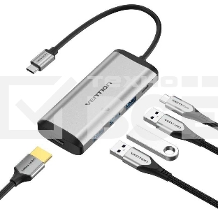 Мультифункциональный хаб Vention USB Type C 5 в 1
