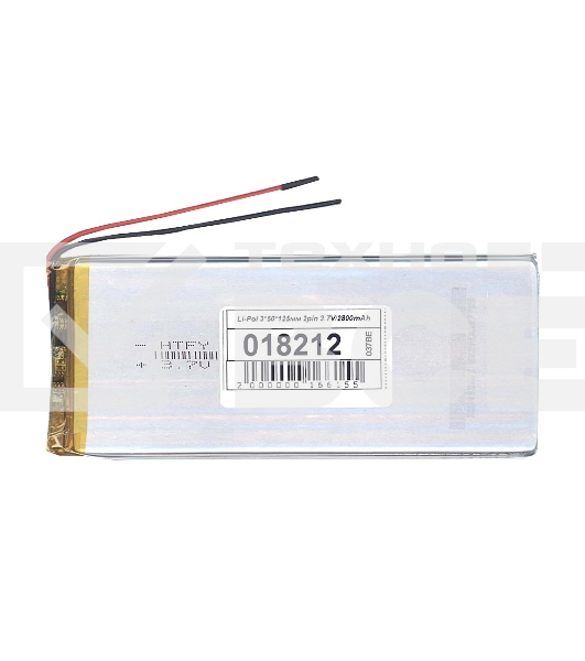 Аккумулятор Li-Pol (батарея) 3*50*125мм 2pin 3.7V/2800mAh