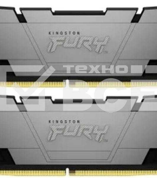 Оперативная память Kingston Fury Renegade, DDR4, 16GB (2x8GB), 3200MHz, CL16, с радиатором, серый/черный
