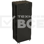 Шкаф серверный Hyperline (TTBR-4262-DD-RAL9004) напольный 42U 600x1200мм пер.дв.перфор.2ств. задн.дв.перфор.2-хст. 2 бок.пан. 800кг черный 1110мм IP20 сталь, фото4