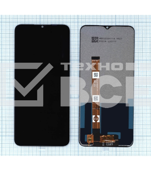 Дисплей для Realme C25 черный