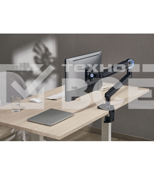 Кронштейн для мониторов Ultramounts UM719B черный 17'-35' макс.10.5кг крепление к столешнице поворот и наклон