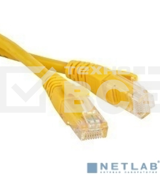 Патч-корд Hyperline U/UTP, Cat.6, LSZH, 1 м, желтый PC-LPM-UTP-RJ45-RJ45-C6-1M-LSZH-YL