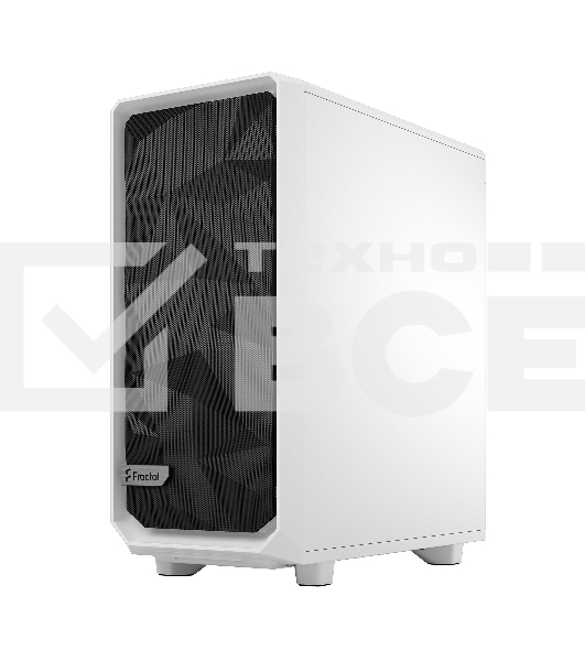 Корпус Fractal Design MESHIFY 2 COMPACT WHITE - TG / ATX, TG / 2x140mm & 1x120mm fans inc. / FD-C-MES2C-05