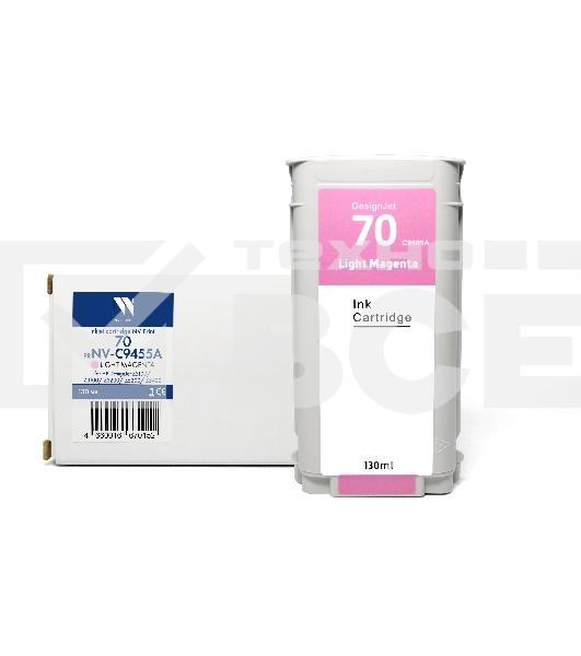 Струйный картридж NVPrint 70 (NV-C9455A) Light Magenta для HP DesignJet Z2100/Z3100/Z3200/Z5200/Z5400 (130 мл) совместимый