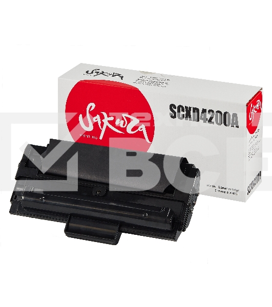 КОМПЛЕКТ Sakura SCXD4200A из 2х картриджей для Samsung, черный, 3000 к.