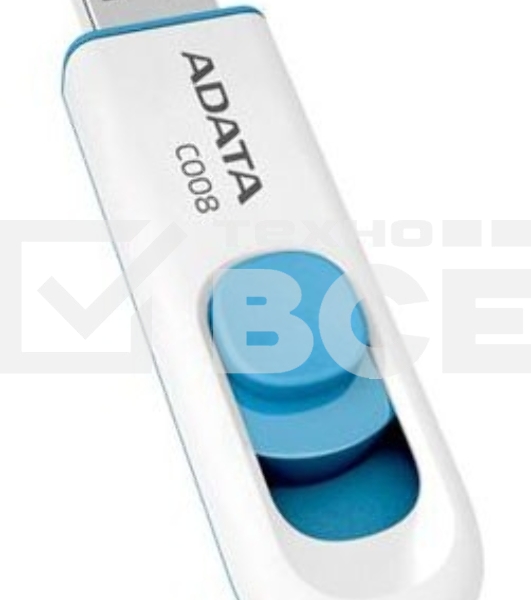 Флеш диск AData 16Gb C008 AC008-16G-RWE USB2.0 белый
