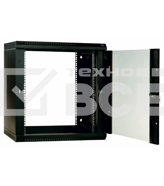 Шкаф настенный ЦМО ШРН-Э-6.350 6U 600x350мм пер.дв.стекл несъемные бок.пан. серый