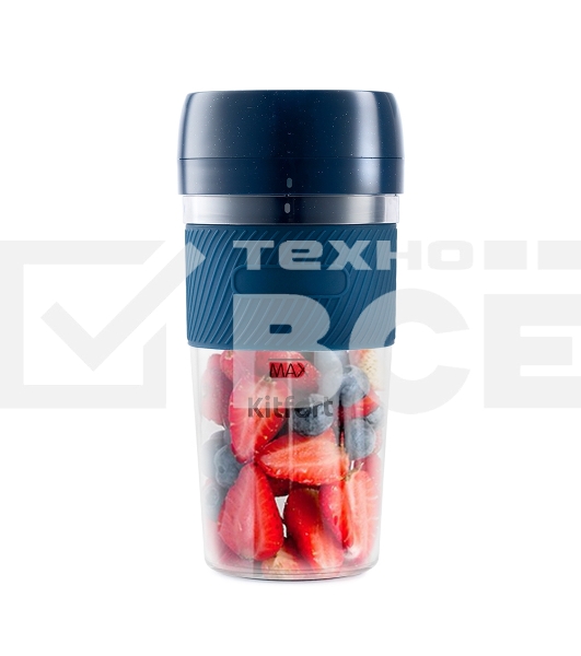 Портативный блендер Kitfort Мощность 50 Вт.Максимальная скорость вращения ножей 15000 об/мин