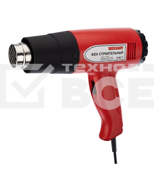 Фен строительный 230 В/1500 Вт STANDART  12-0054  Rexant
