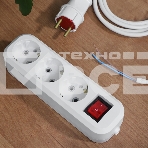 Колодка 3 гнезда с кнопкой c заземлением Rexant, фото3
