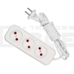 Удлинитель 3х2м без заземл. 10А IP20 Lezard 720-0302-303