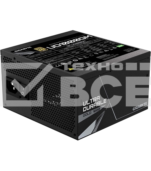 Блок питания Gigabyte ATX 1000W GP-UD1000GM 80 PLUS gold (24+4+4pin) APFC 120mm fan 8xSATA Cab Manag RTL