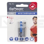 Батарейка GoPower Крона 6LR61 BL1 Alkaline 9V (1/10/240), фото2