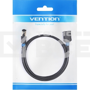 Патч-корд удлинитель Vention прямой SSTP cat.6, RJ45 - 3м. Черный