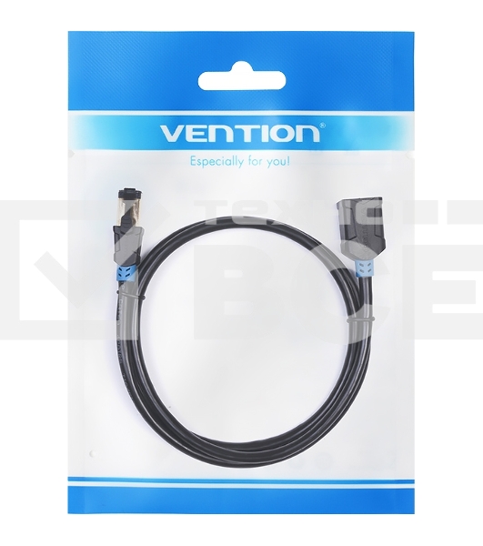 Патч-корд удлинитель Vention прямой SSTP cat.6, RJ45 - 3м. Черный