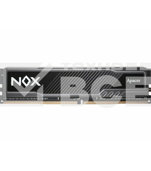 Оперативная память Apacer Nox, DDR4, 8GB (1x8GB), 3200MHz, UDIMM, CL16, с радиатором, серый