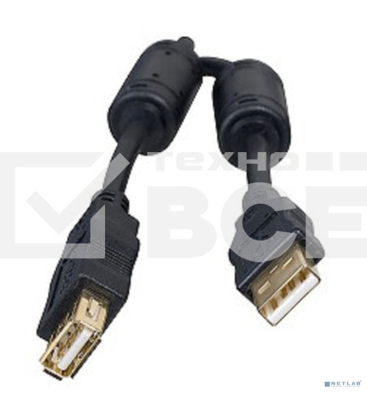 Кабель Defender PRO USB 2.0 кабель удлинительный 1.8м AM/AF , зол.конт, 2фер.фил.