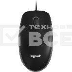 Мышь проводная Logitech B100 черный, 1000 dpi, USB, кнопки - 3, фото24