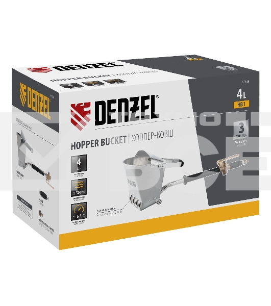 Хоппер-ковш HB1, 4 л, 350 л/мин Denzel
