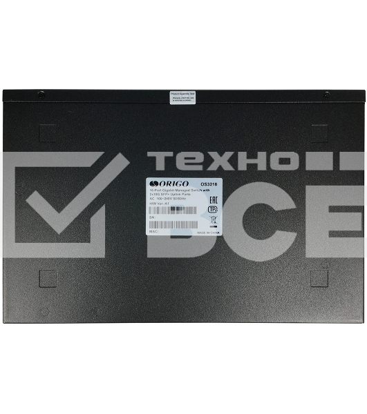 Управляемый коммутатор ORIGO OS3218/A1A, L3, 16x1000Base-T, 2x10GBase-X SFP+, консольный порт RJ-45, комплект для установки в 19