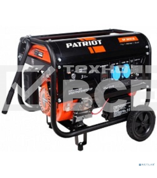 Электрогенератор бензиновый Patriot GP 3810LE, 3 кВт, 67 дБ, 46 кг