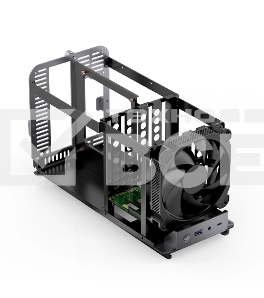 Корпус JONSBO N1 Gray без БП, mini-ITX, SFX, серый