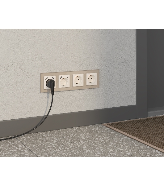 Комплект механизма электрической розетки ALFA Жемчуг 2USB A+C 20W (быстрая зарядка) с/з QUANT (AP2100, VM160) MA210010
