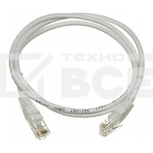 Кабель Патч-корд Lanmaster UTP TWT-45-45-1.5/6-GY вилка RJ-45-вилка RJ-45 кат.6 1.5м серый ПВХ (уп.:1шт)