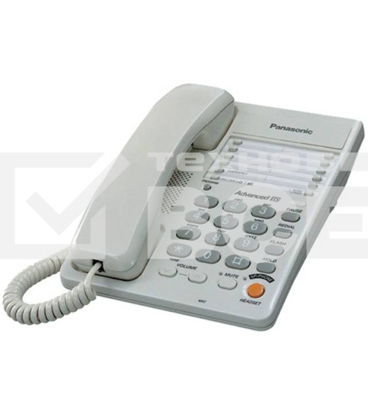 Телефон проводной Panasonic KX-TS2363RUW белый однокноп.набор 20 ном., спикерфон, автодозвон