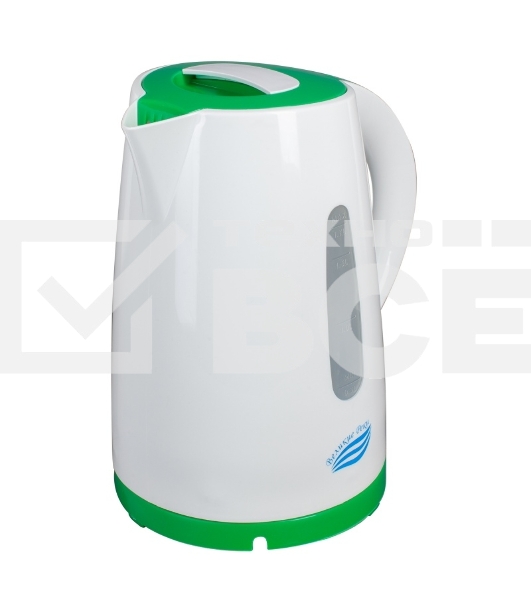 Чайник электрический Великие Реки Томь-1 белый/зеленый