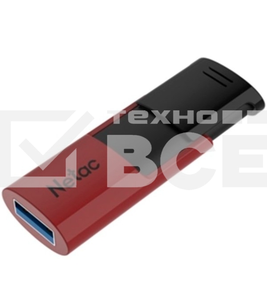 Флеш диск USB Drive Netac U182 NT03U182N-256G-30RE, USB3.0 256GB, retail version, черный/красный