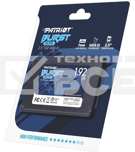 Накопитель SSD Patriot Burst Elite, 1.92Tb, SATA, 2.5