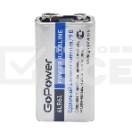 Батарейка GoPower Крона 6LR61 BL1 Alkaline 9V (1/10/240), фото 1
