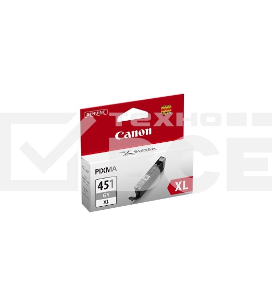 Картридж струйный Canon CLI-451XLGY серый, 780 стр. (повышенной емкости), для PIXMA iP7240, MG5440, 6340