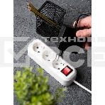 Удлинитель EKF UBA16-310-3-02i 'Эксперт' 3 гнезда 2 метра 16А/3,5 кВт с выключателем и заземлением ПВС 3х1 EKF PROxima, фото2