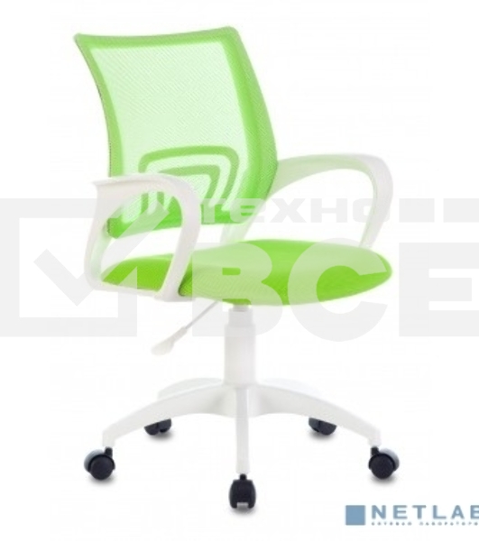 Кресло компьютерное Бюрократ CH-W695NLT TW-03A TW-18 салатовый, крестовина пластик, пластик белый